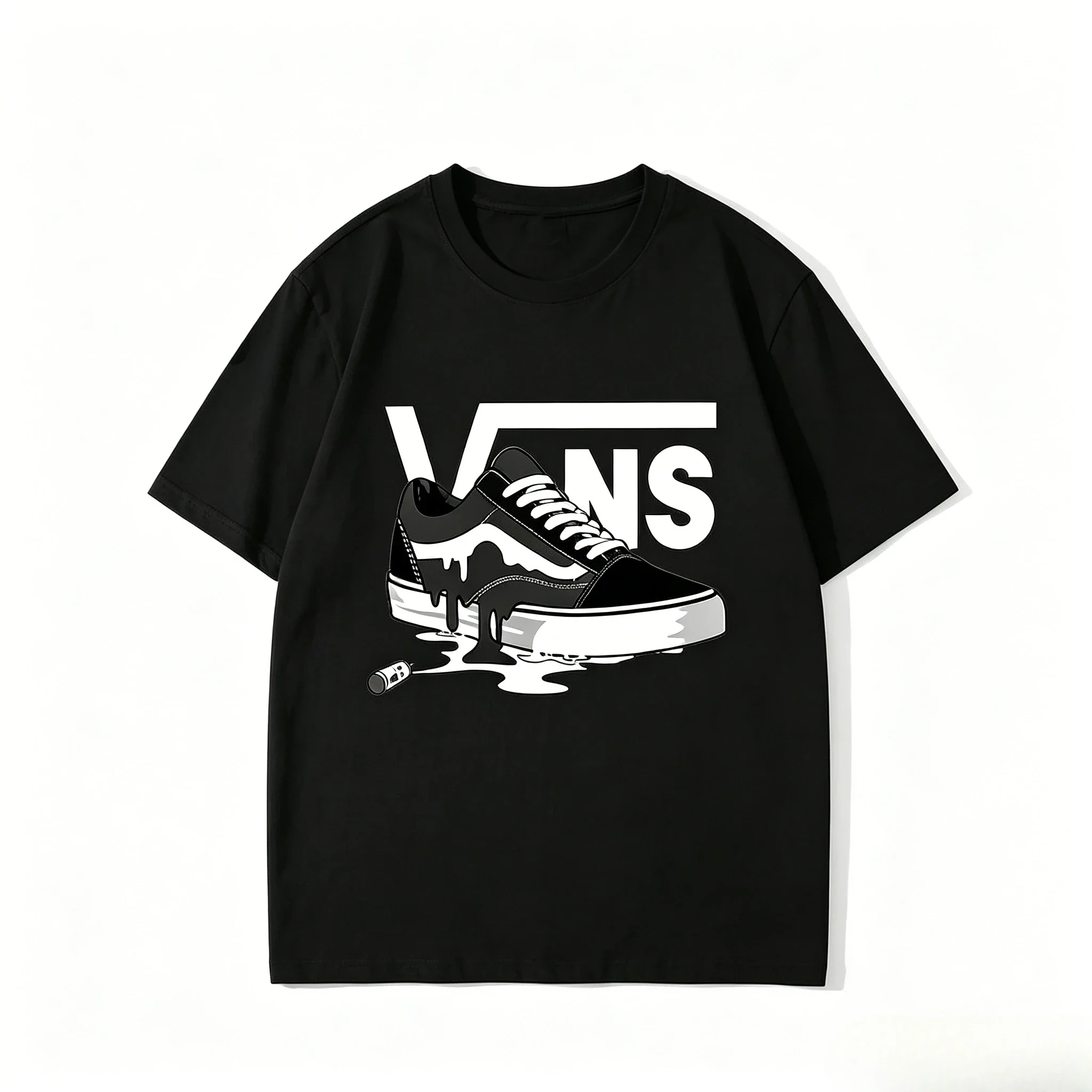 Men's New Summer Trendy Hip-Hop Printed Short-Sleeved Sweat-Wicking and Breathable T-Shirt, Suitable for Both Men and Women