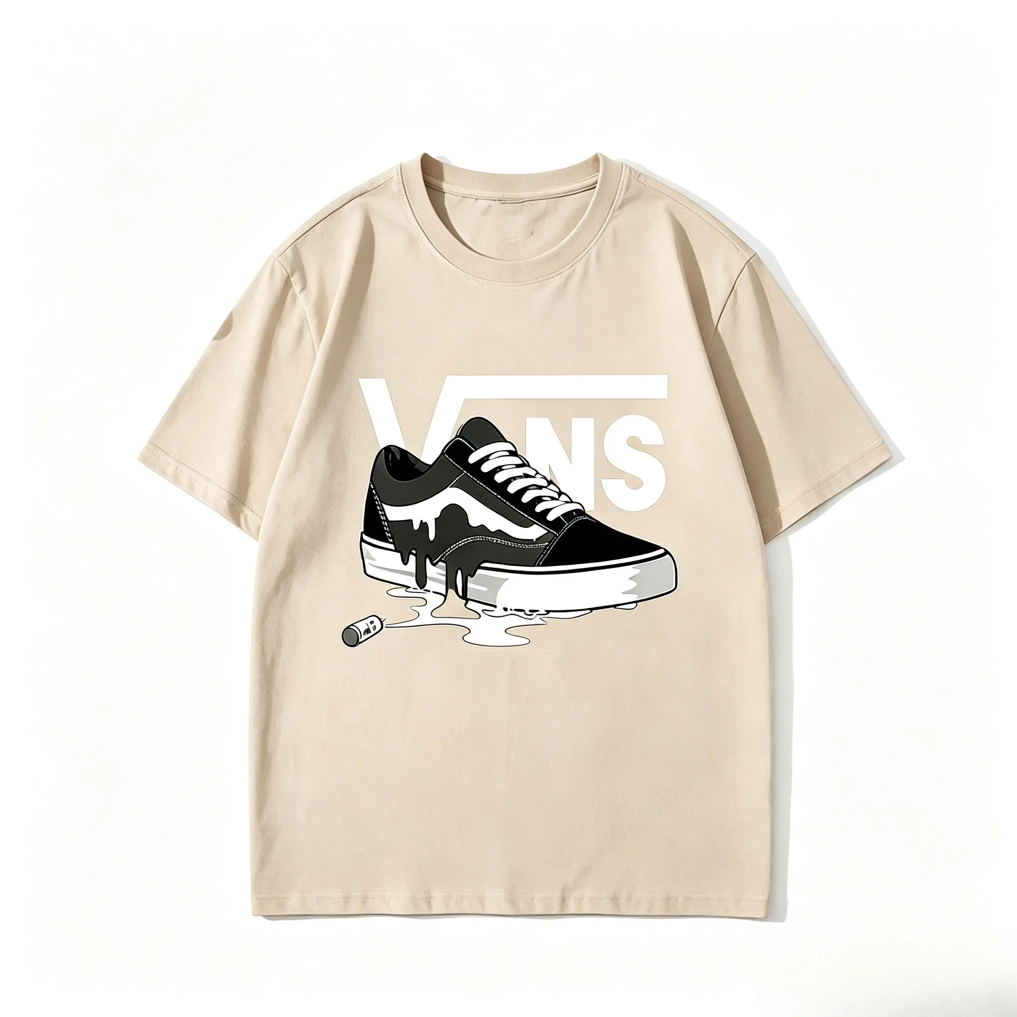 Men's New Summer Trendy Hip-Hop Printed Short-Sleeved Sweat-Wicking and Breathable T-Shirt, Suitable for Both Men and Women