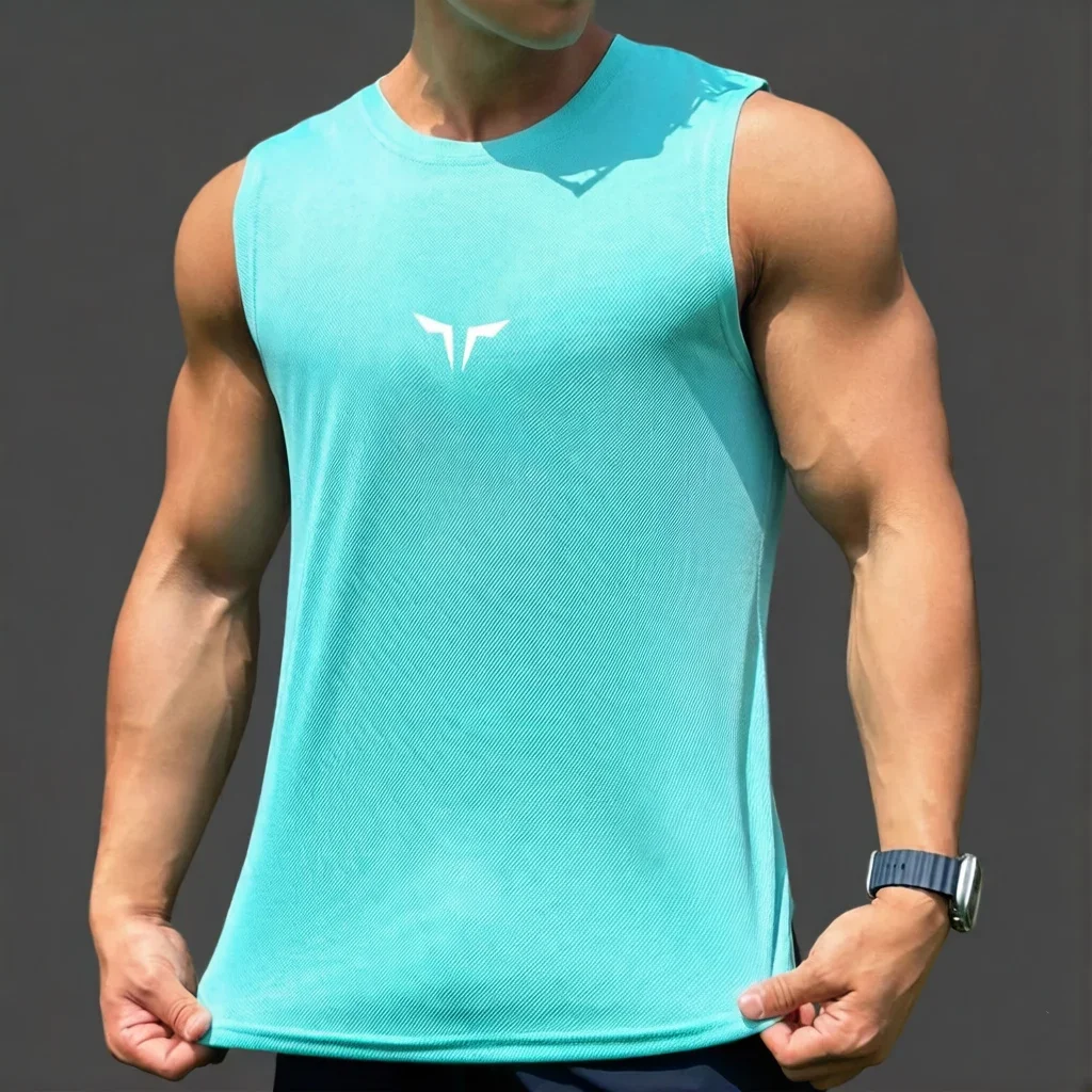 Street Fitness Tank Top Men's Sleeveless Training Shirt Outdoor Fitness Gym Park T-shirt