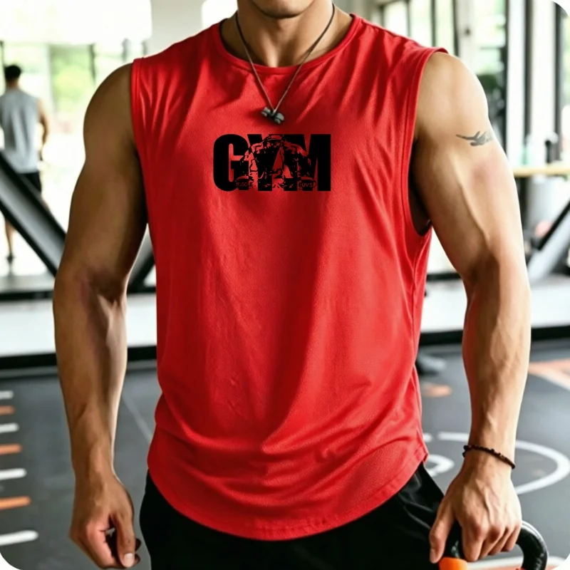 Men's Summer Casual Sleeveless Tank Top Print mesh breathable Daily Wear Light Workout Stylish Streetwear Vest men tops