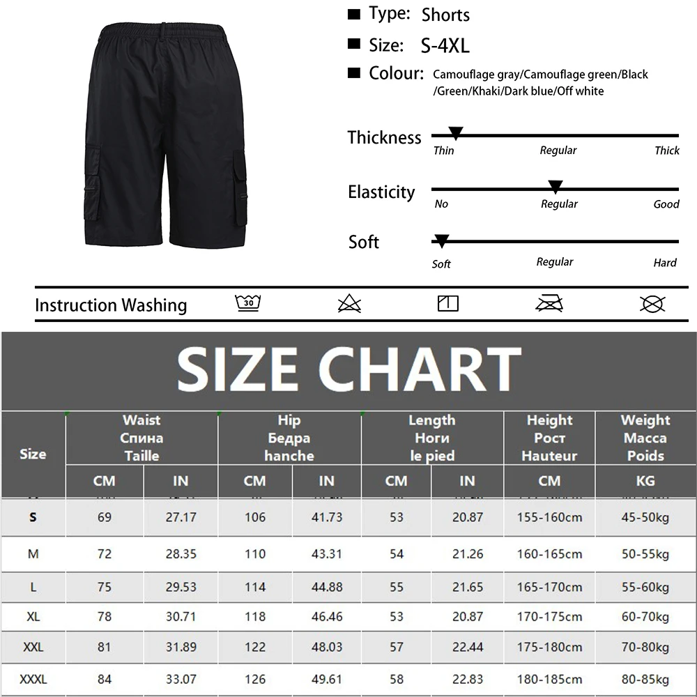 Men Military Tactical Shorts Summer Loose Casual Cargo Shorts Multi Pocket Outdoor Jogging Sweatpants Hiking Pants