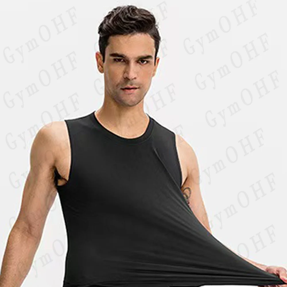Compression Sleeveless Shirt Men Gym Fitness Basketball Sport Vest Manga Tight Tank Mesh Quick Drying Top Breathable Summer Male