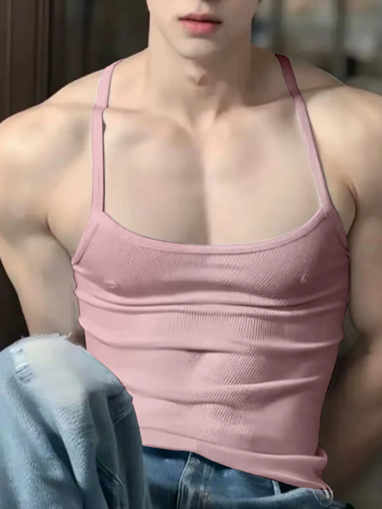 Summer 2026 Men's Casual Short Sleeve T-Shirt Fashionable Versatile Top Men's Wear Upper Apparel Tank Top