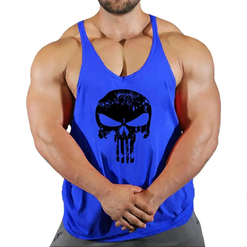 Top Gyms Men's Clothes Tank Vest Gym Shirt Undershirt Man Sportswear Bodybuilding Workout Vests Muscle Clothing Brand Fitness