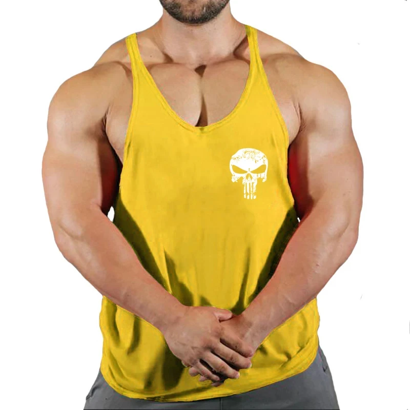 Top Gyms Men's Clothes Tank Vest Gym Shirt Undershirt Man Sportswear Bodybuilding Workout Vests Muscle Clothing Brand Fitness
