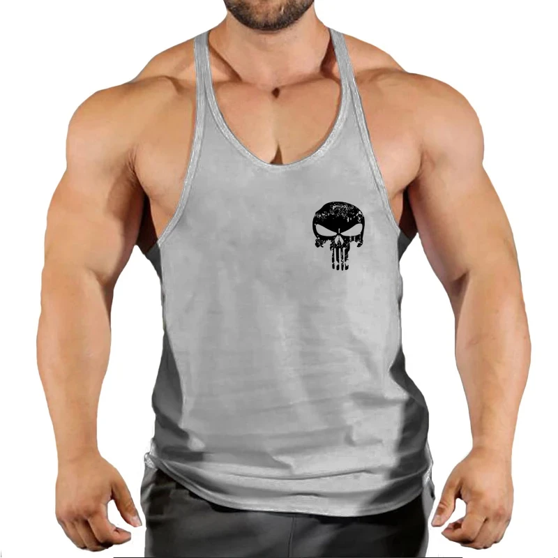 Top Gyms Men's Clothes Tank Vest Gym Shirt Undershirt Man Sportswear Bodybuilding Workout Vests Muscle Clothing Brand Fitness