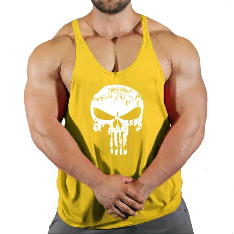 Top Gyms Men's Clothes Tank Vest Gym Shirt Undershirt Man Sportswear Bodybuilding Workout Vests Muscle Clothing Brand Fitness