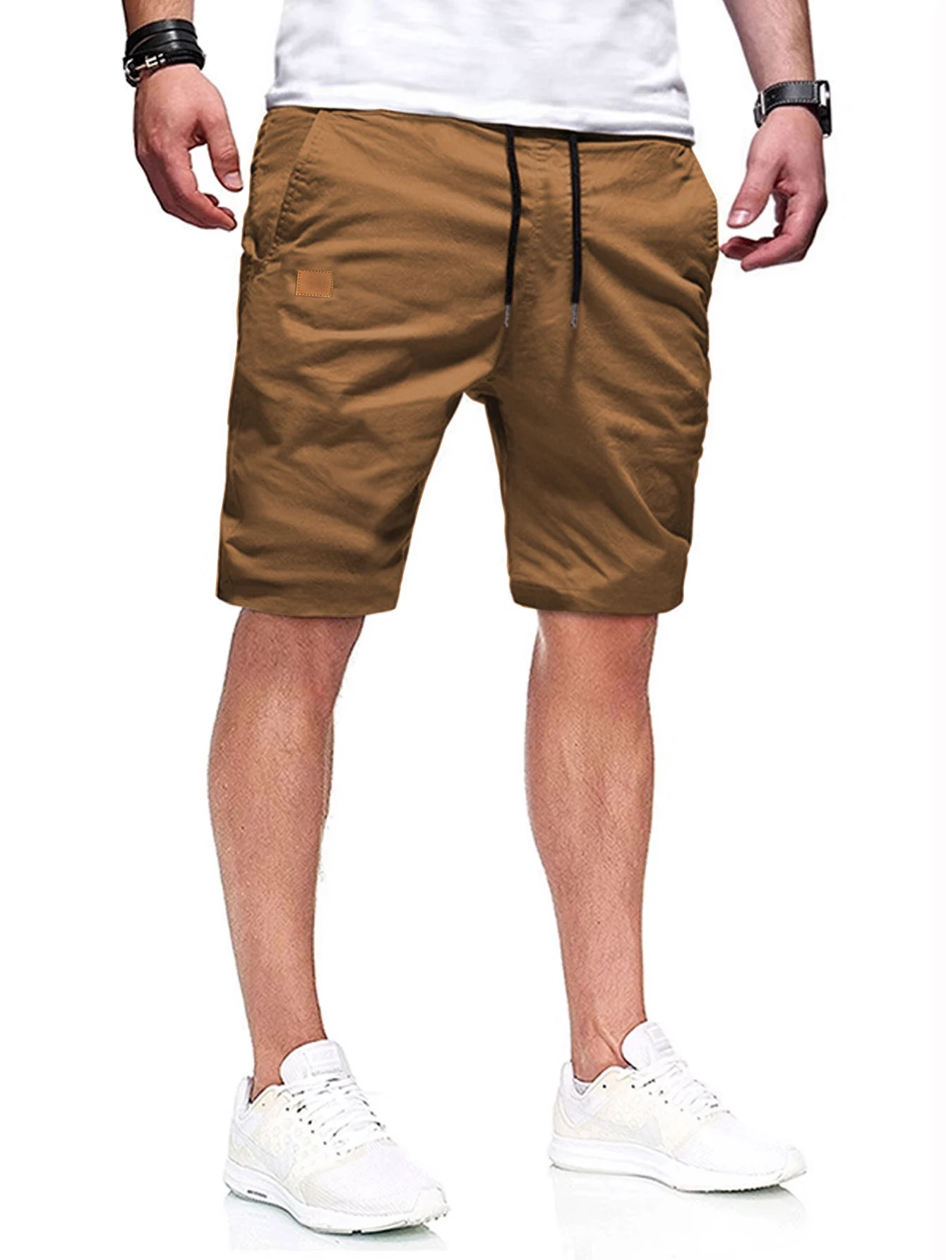 New Summer Men's Casual Short, Bermuda Short, Fitness Jogging Short, Vintage Elastic Waist Cargo shorts