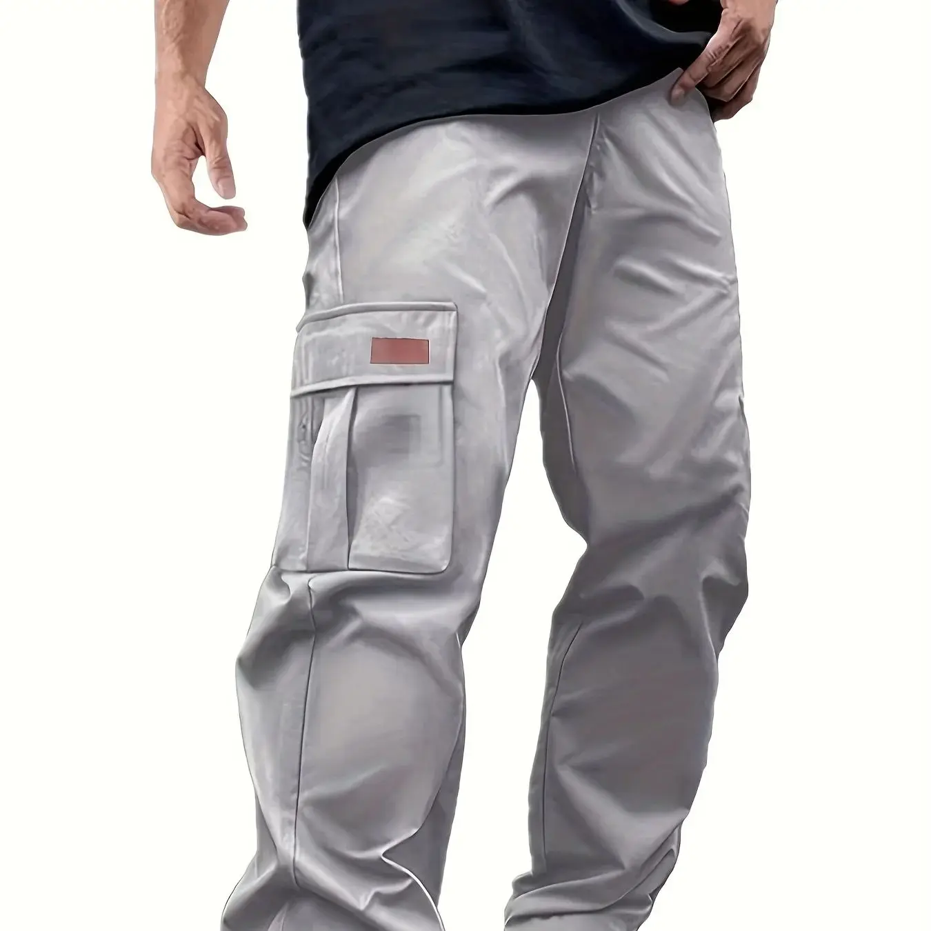 2026 Amazon Summer New Men's Work Pants European and American Independent Station Drawstring Multi Pocket Casual Pants