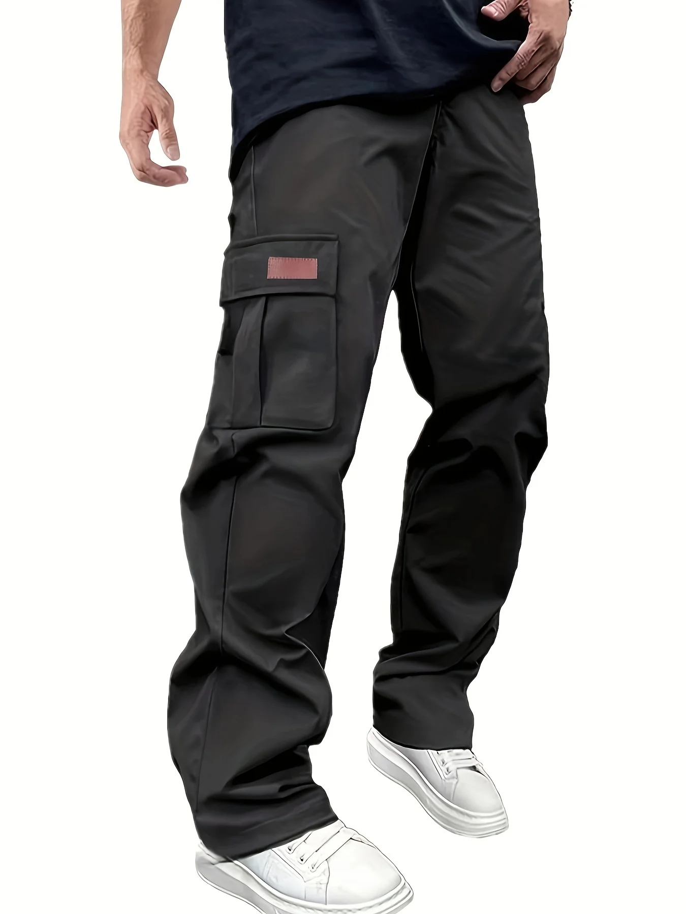 2026 Amazon Summer New Men's Work Pants European and American Independent Station Drawstring Multi Pocket Casual Pants