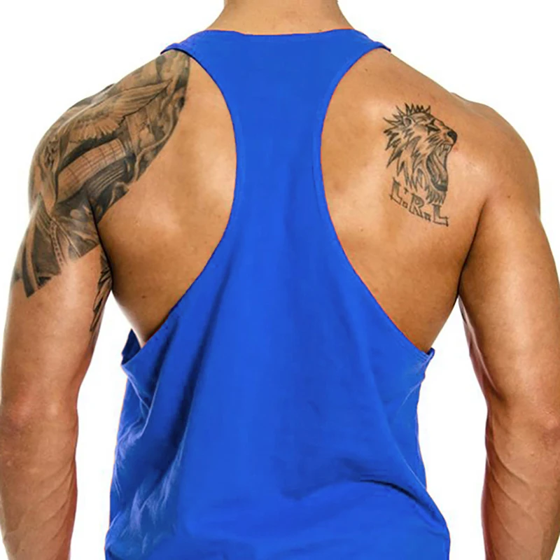 Installing Muscles Please Wait Y-back Tank Tops Gym Fitness Bodybuilding Sport Shirt Mens Cotton Breathable Sleeveless Singlets