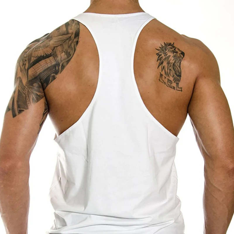 Installing Muscles Please Wait Y-back Tank Tops Gym Fitness Bodybuilding Sport Shirt Mens Cotton Breathable Sleeveless Singlets