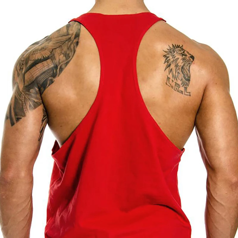 Installing Muscles Please Wait Y-back Tank Tops Gym Fitness Bodybuilding Sport Shirt Mens Cotton Breathable Sleeveless Singlets
