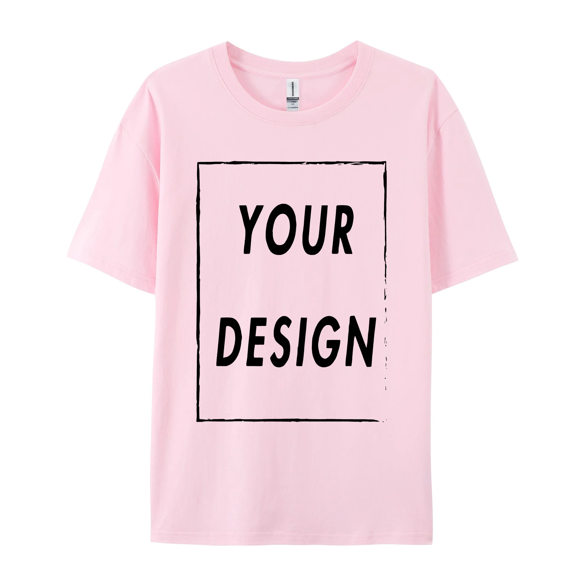 Custom 180GSM 100% Cotton Unisex T-Shirts - Add Your Logo/Photo/Slogan, Medium Thickness for Year-Round Wear