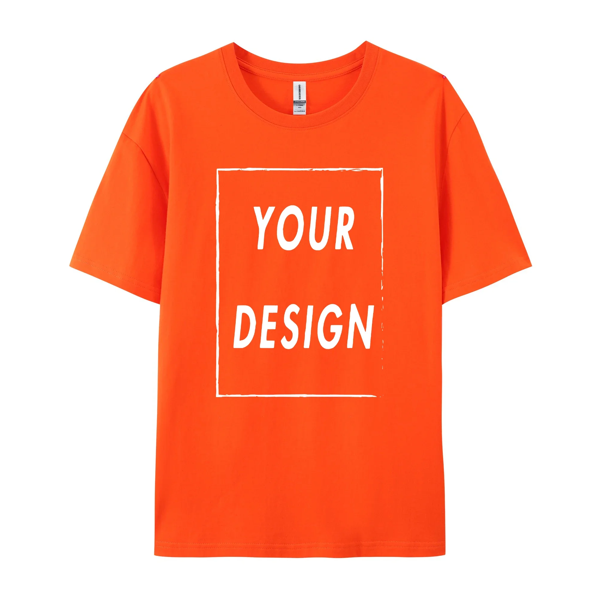 Custom 180GSM 100% Cotton Unisex T-Shirts - Add Your Logo/Photo/Slogan, Medium Thickness for Year-Round Wear