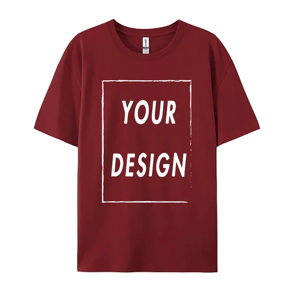 Custom 180GSM 100% Cotton Unisex T-Shirts - Add Your Logo/Photo/Slogan, Medium Thickness for Year-Round Wear