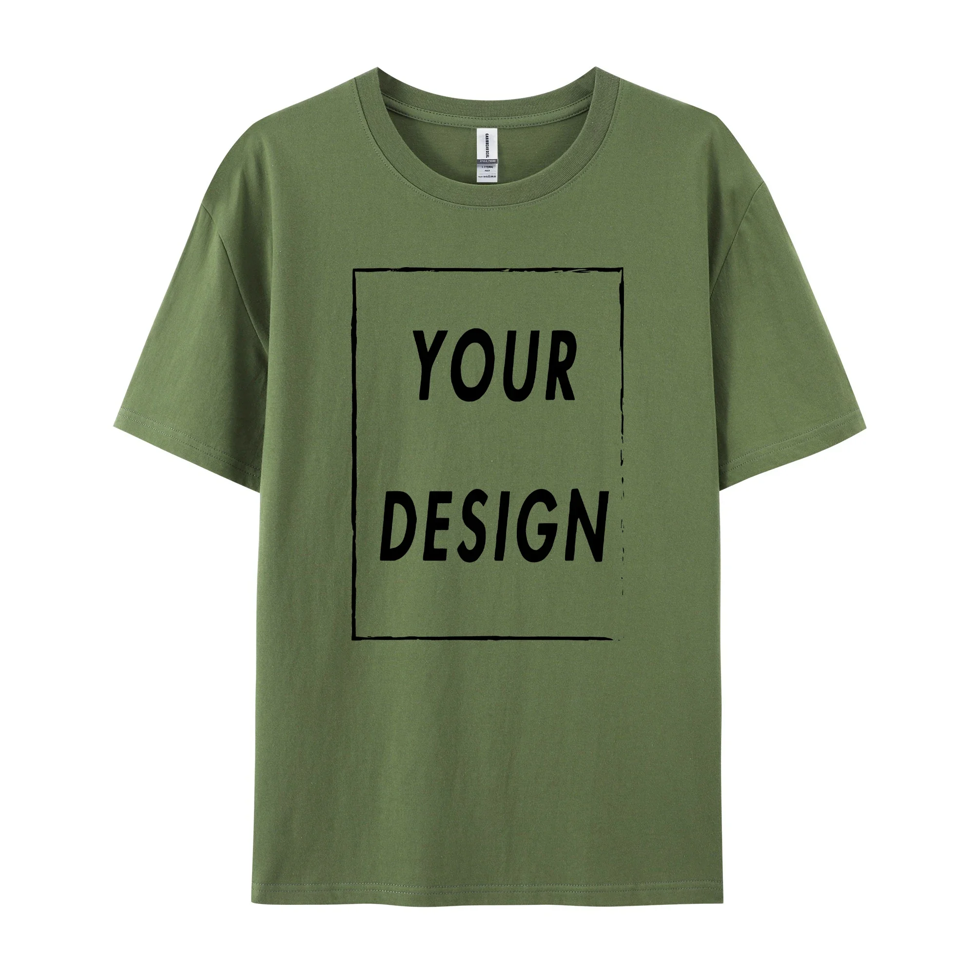 Custom 180GSM 100% Cotton Unisex T-Shirts - Add Your Logo/Photo/Slogan, Medium Thickness for Year-Round Wear