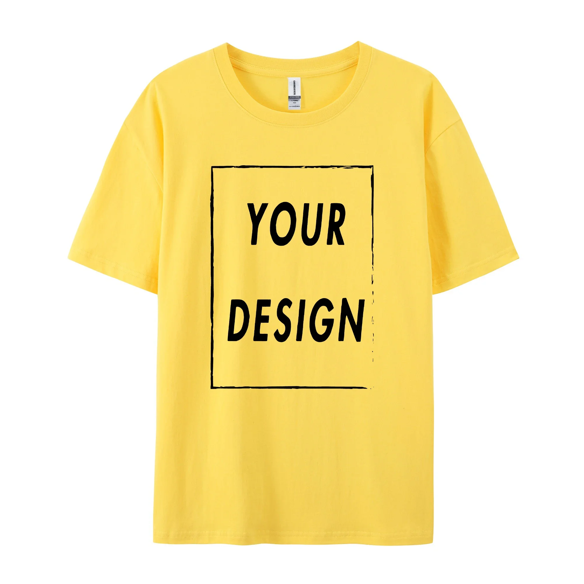 Custom 180GSM 100% Cotton Unisex T-Shirts - Add Your Logo/Photo/Slogan, Medium Thickness for Year-Round Wear