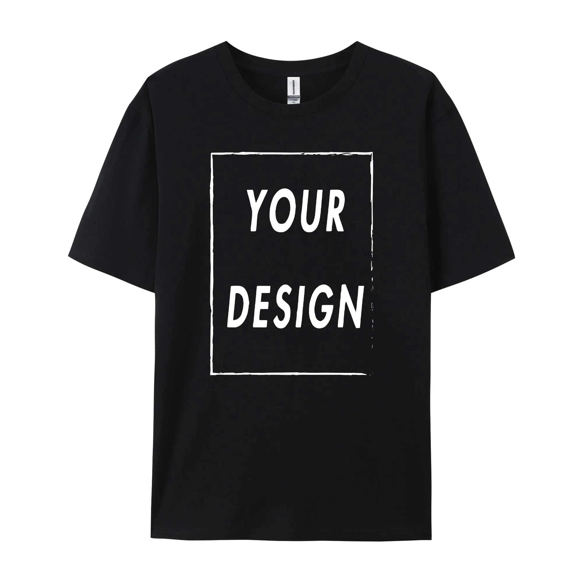Custom 180GSM 100% Cotton Unisex T-Shirts - Add Your Logo/Photo/Slogan, Medium Thickness for Year-Round Wear