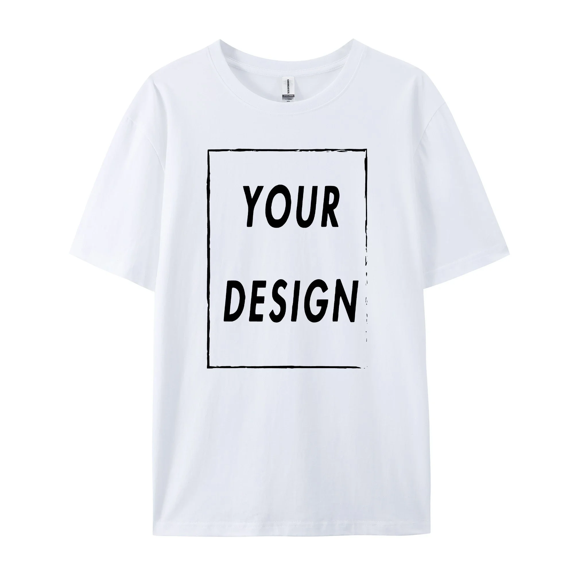 Custom 180GSM 100% Cotton Unisex T-Shirts - Add Your Logo/Photo/Slogan, Medium Thickness for Year-Round Wear