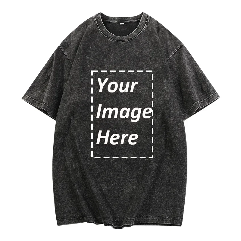 Custom 180GSM 100% Cotton Unisex T-Shirts - Add Your Logo/Photo/Slogan, Medium Thickness for Year-Round Wear