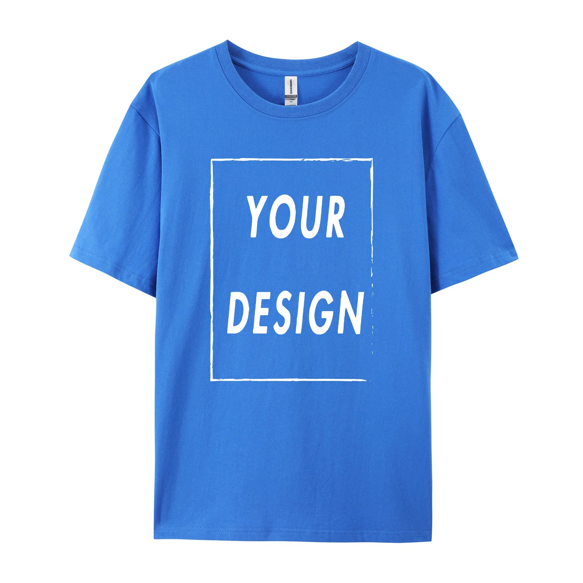 Custom 180GSM 100% Cotton Unisex T-Shirts - Add Your Logo/Photo/Slogan, Medium Thickness for Year-Round Wear