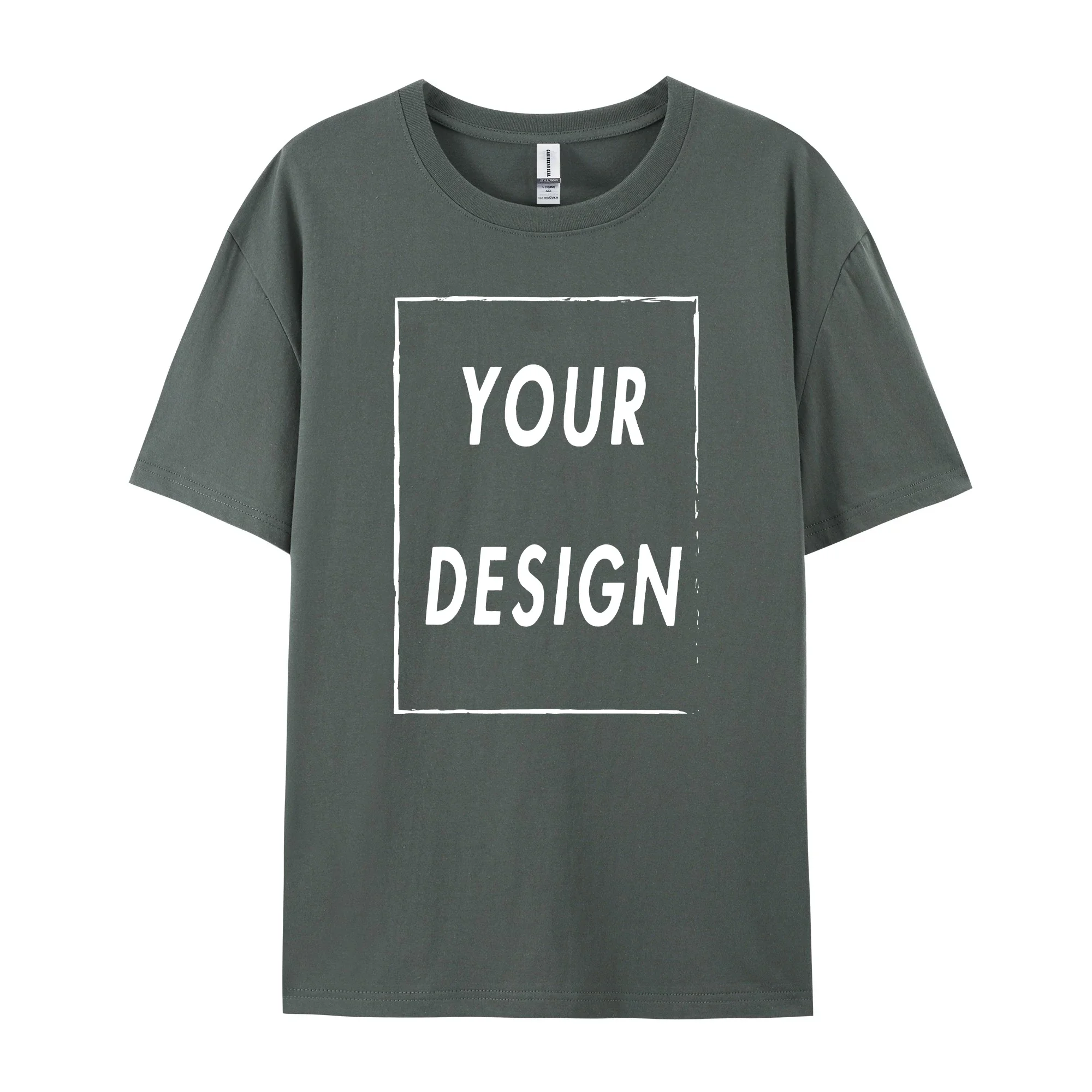 Custom 180GSM 100% Cotton Unisex T-Shirts - Add Your Logo/Photo/Slogan, Medium Thickness for Year-Round Wear
