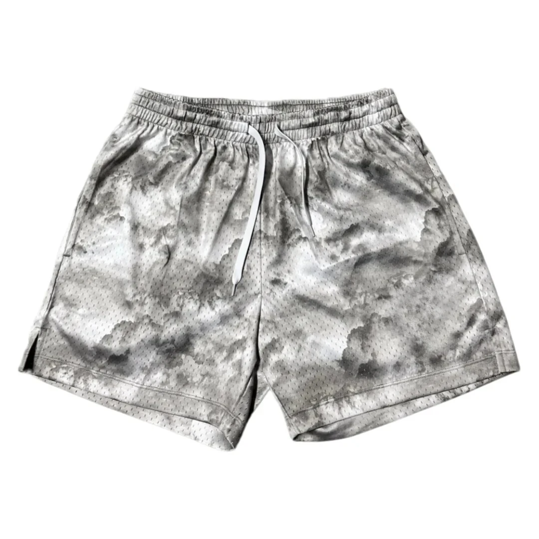 American Street Style Minimalism in Color and Pattern Men's Athleisure Mesh Shorts Summer Quick-drying Soft Lightweight Stylish