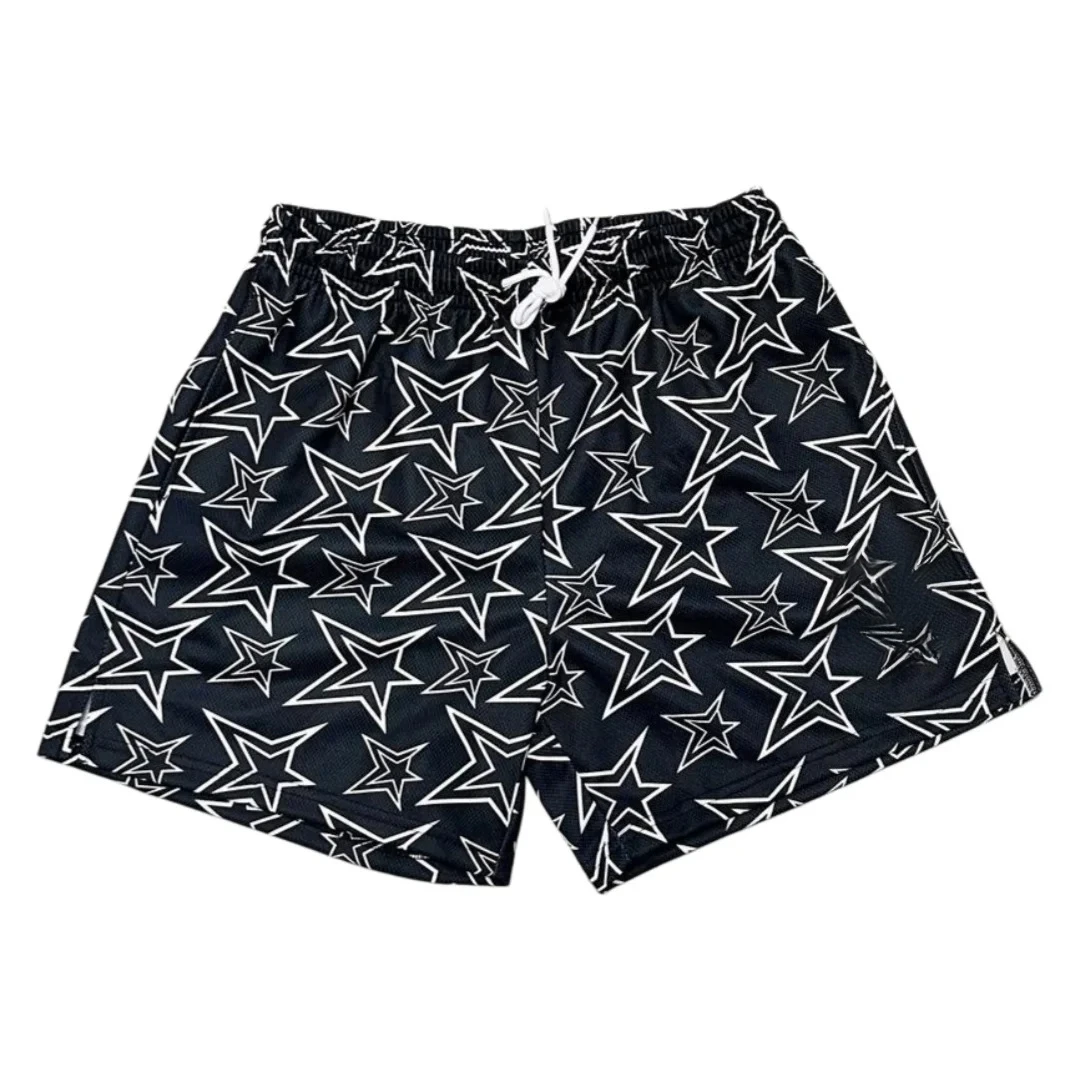 American Street Style Minimalism in Color and Pattern Men's Athleisure Mesh Shorts Summer Quick-drying Soft Lightweight Stylish