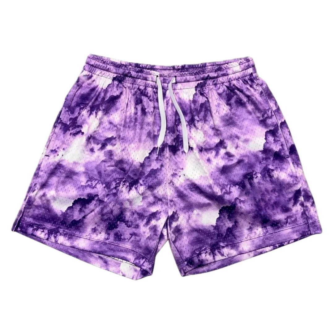 American Street Style Minimalism in Color and Pattern Men's Athleisure Mesh Shorts Summer Quick-drying Soft Lightweight Stylish