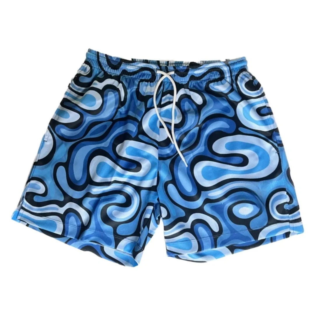 American Street Style Minimalism in Color and Pattern Men's Athleisure Mesh Shorts Summer Quick-drying Soft Lightweight Stylish