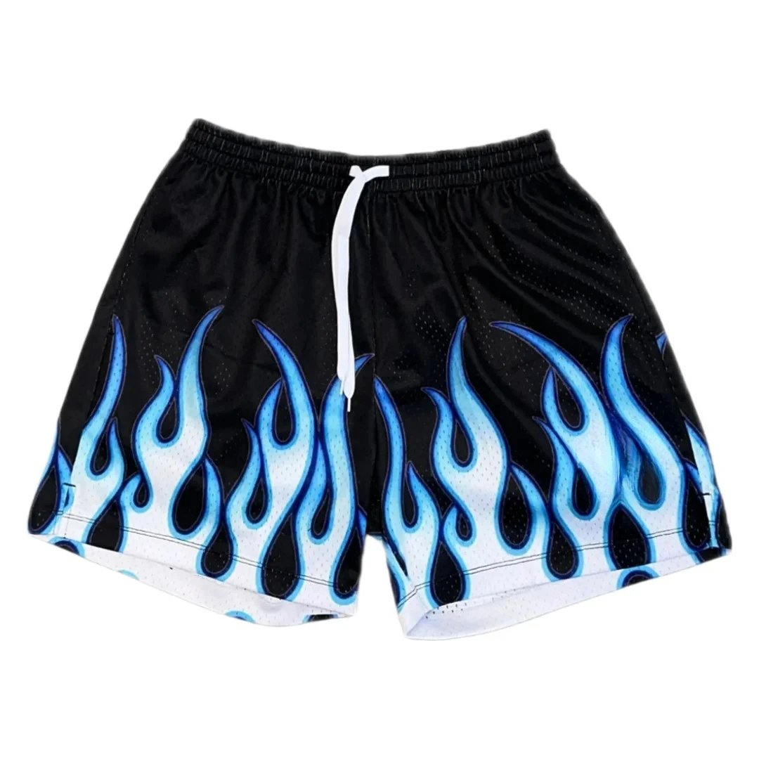 American Street Style Minimalism in Color and Pattern Men's Athleisure Mesh Shorts Summer Quick-drying Soft Lightweight Stylish