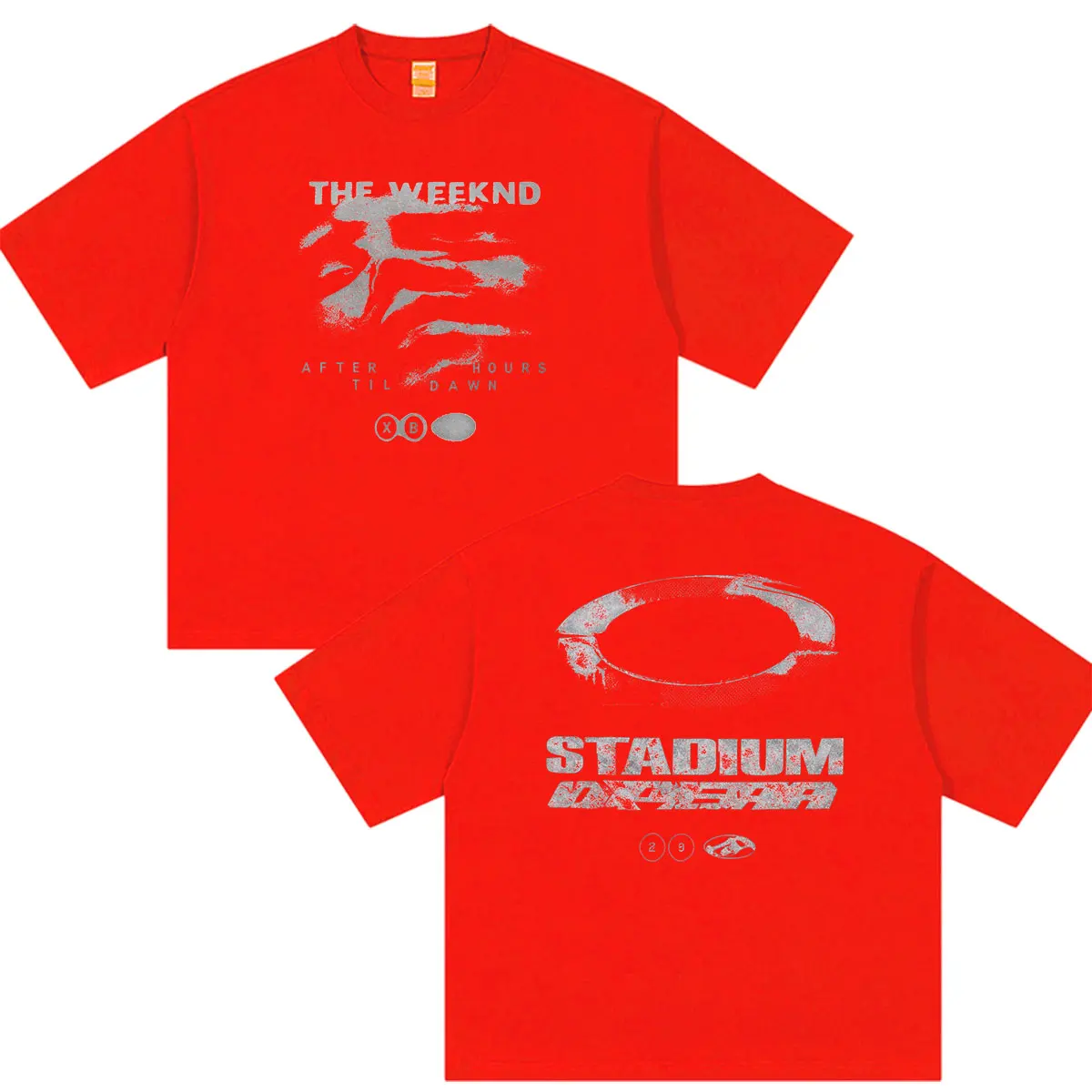 The Weeknd After Hours Til Dawn Stadium European Tour 2026 T-Shirt Men's Hip Hop Pop Fashion Short Sleeve T Shirt Man Streetwear