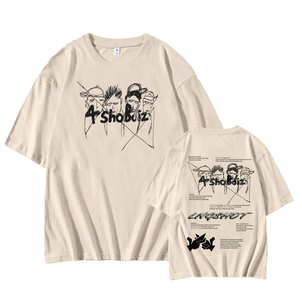High Quality Cotton LNGSHOT Jay Park Same T-Shirt Summer Street Style Short-Sleeve Tee Men Women Trendy Hip Hop Crew Neck Top