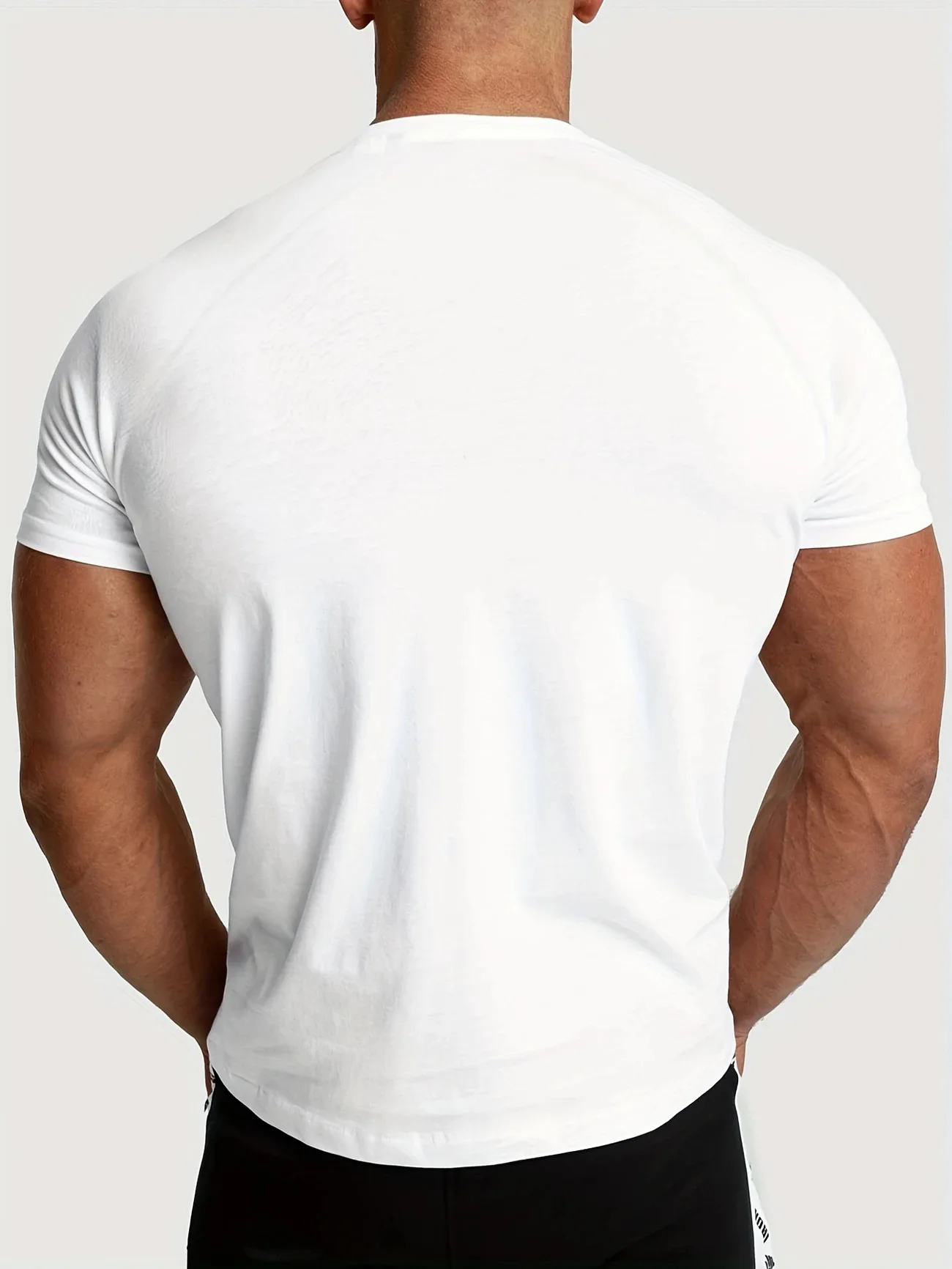 2026 New Summer Men's ALPHA Print Muscle T-Shirt Slim Fit Short Sleeve Breathable Quick Dry Gym Workout Fitness Casual Tops
