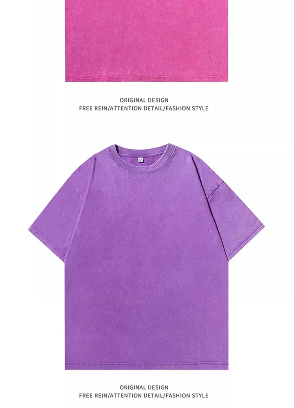 American Style Retro Heavyweight Solid Color Short Sleeved T-shirt Men Women Summer Street Trendy Washed Old Oversized Clothes