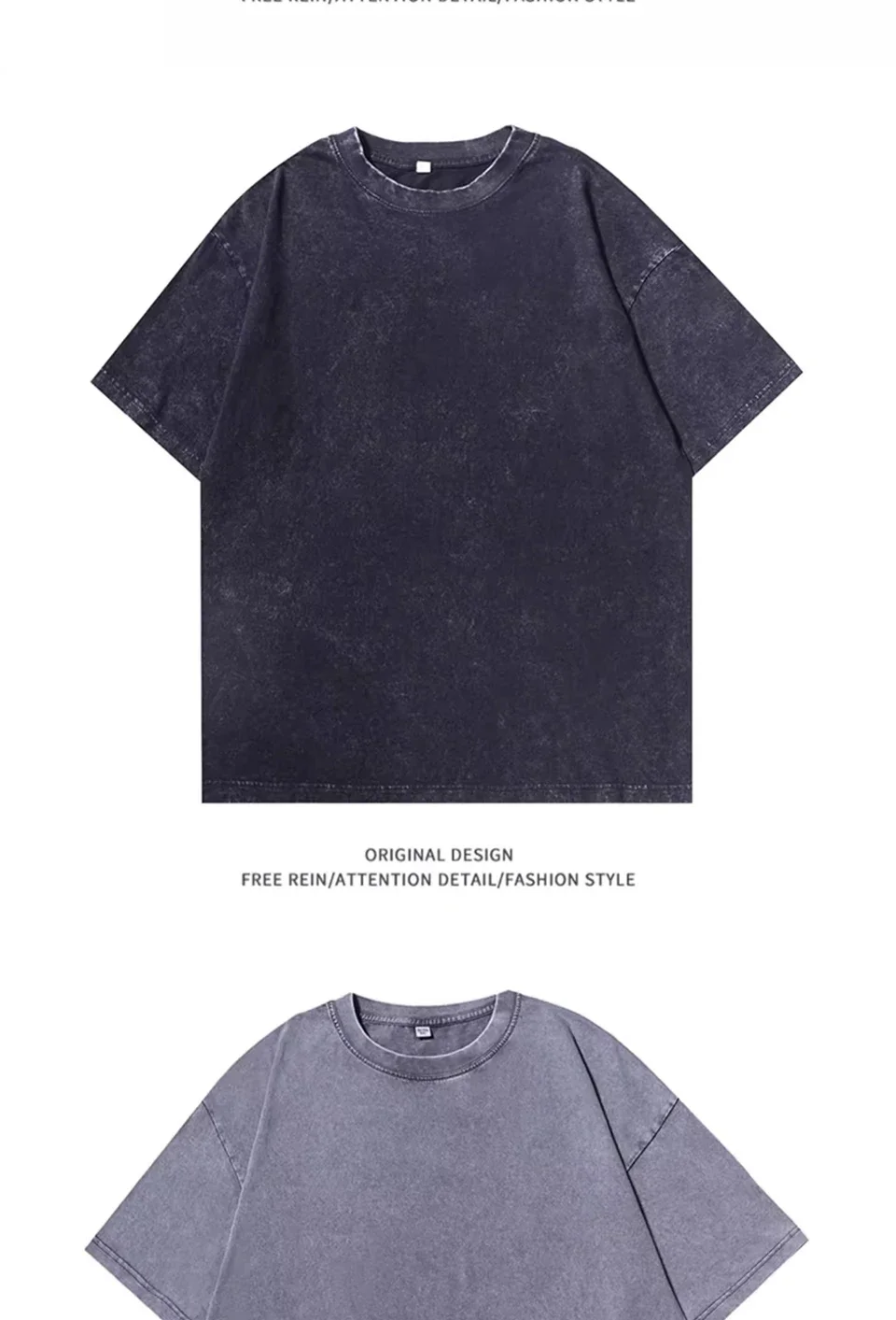 American Style Retro Heavyweight Solid Color Short Sleeved T-shirt Men Women Summer Street Trendy Washed Old Oversized Clothes