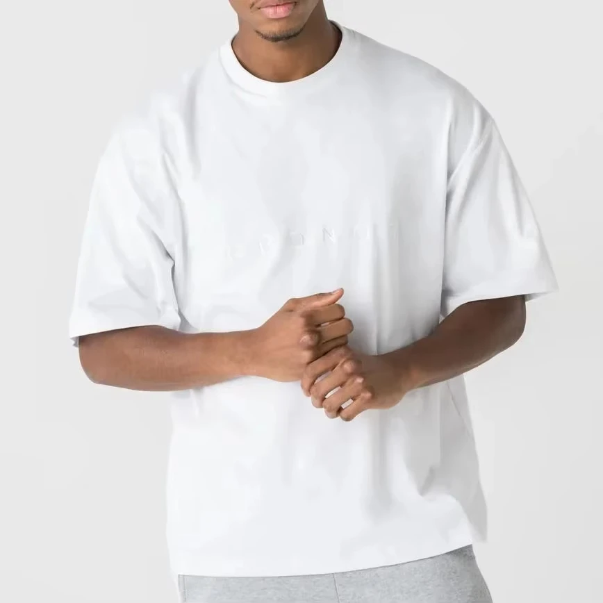 2026 CRONOS Minimalist T-Shirt, Letter Logo Print, Oversized Heavy Cotton Streetwear For Men Women Casual Summer Short Sleeve