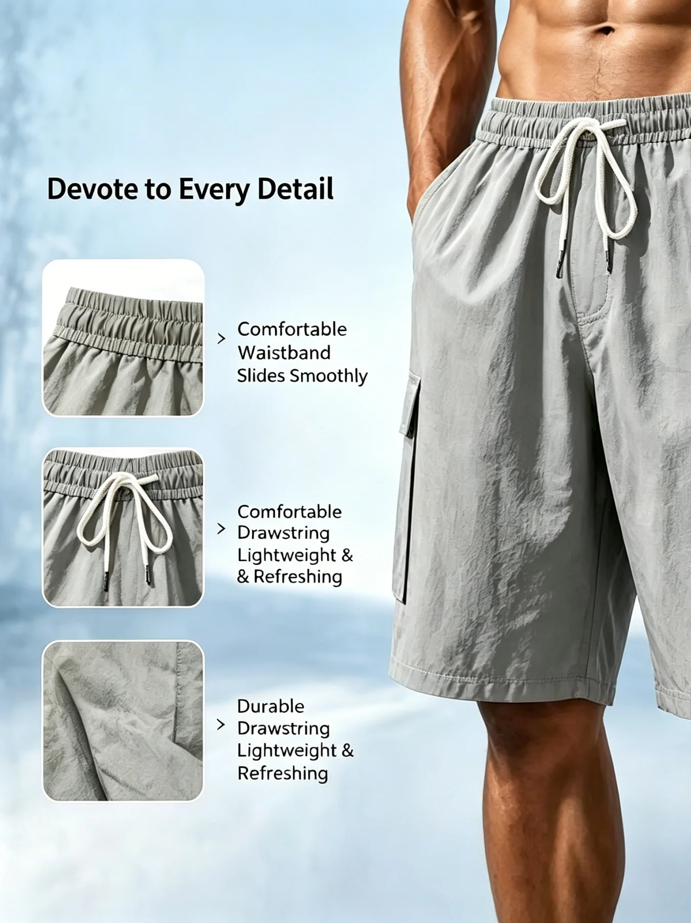 Summer New Linen Breathable Cotton-Feeling Drawstring Elastic Waist Solid Color Simple Leisure All-Match Men's Work Pants