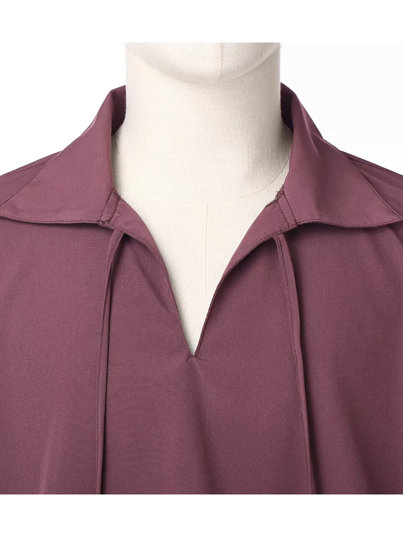 Vintage-Style V-Neck Shirt for Men, Suitable for Pirates, Halloween, Or Vampire Costumes
