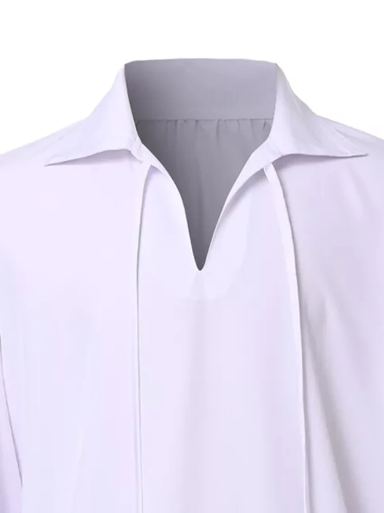 Vintage-Style V-Neck Shirt for Men, Suitable for Pirates, Halloween, Or Vampire Costumes