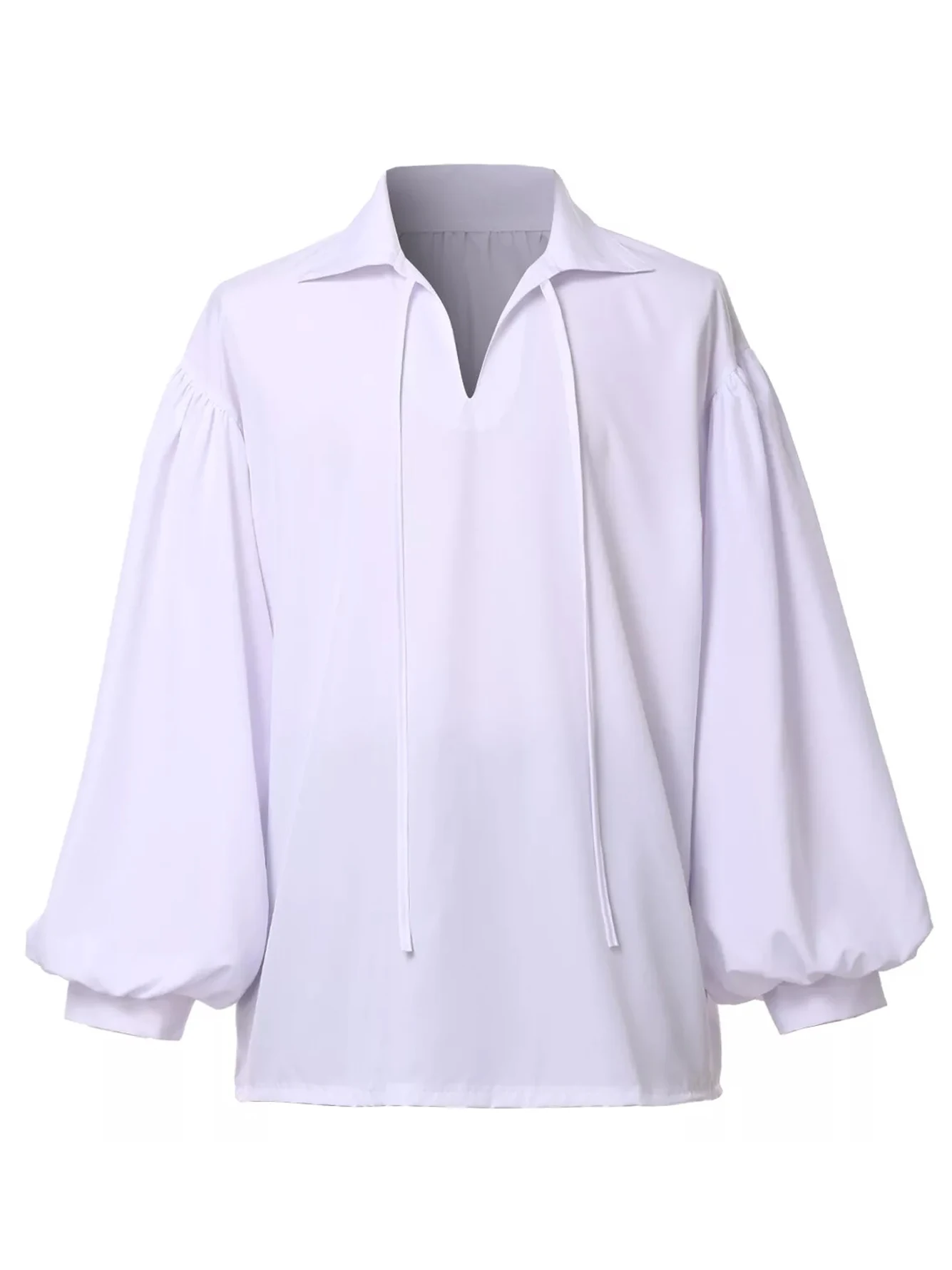 Vintage-Style V-Neck Shirt for Men, Suitable for Pirates, Halloween, Or Vampire Costumes