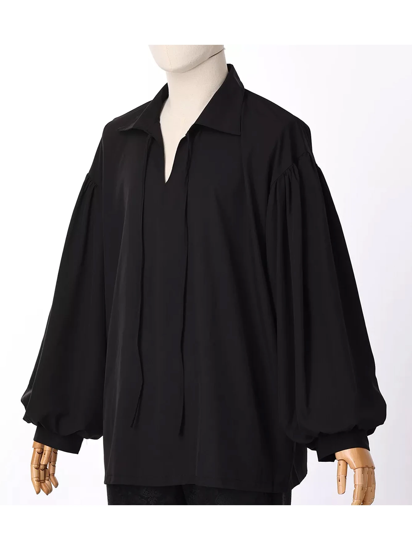 Vintage-Style V-Neck Shirt for Men, Suitable for Pirates, Halloween, Or Vampire Costumes