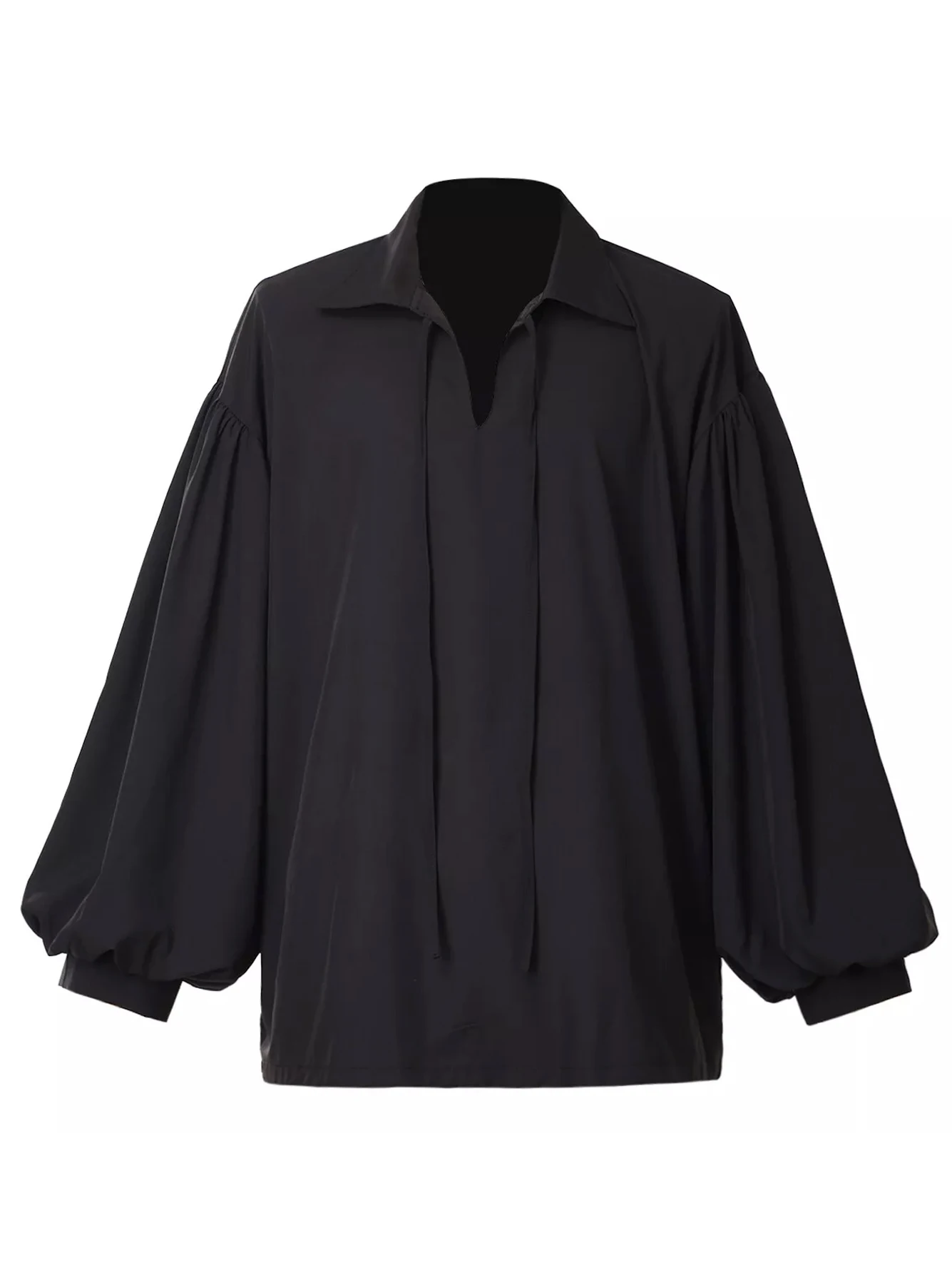 Vintage-Style V-Neck Shirt for Men, Suitable for Pirates, Halloween, Or Vampire Costumes