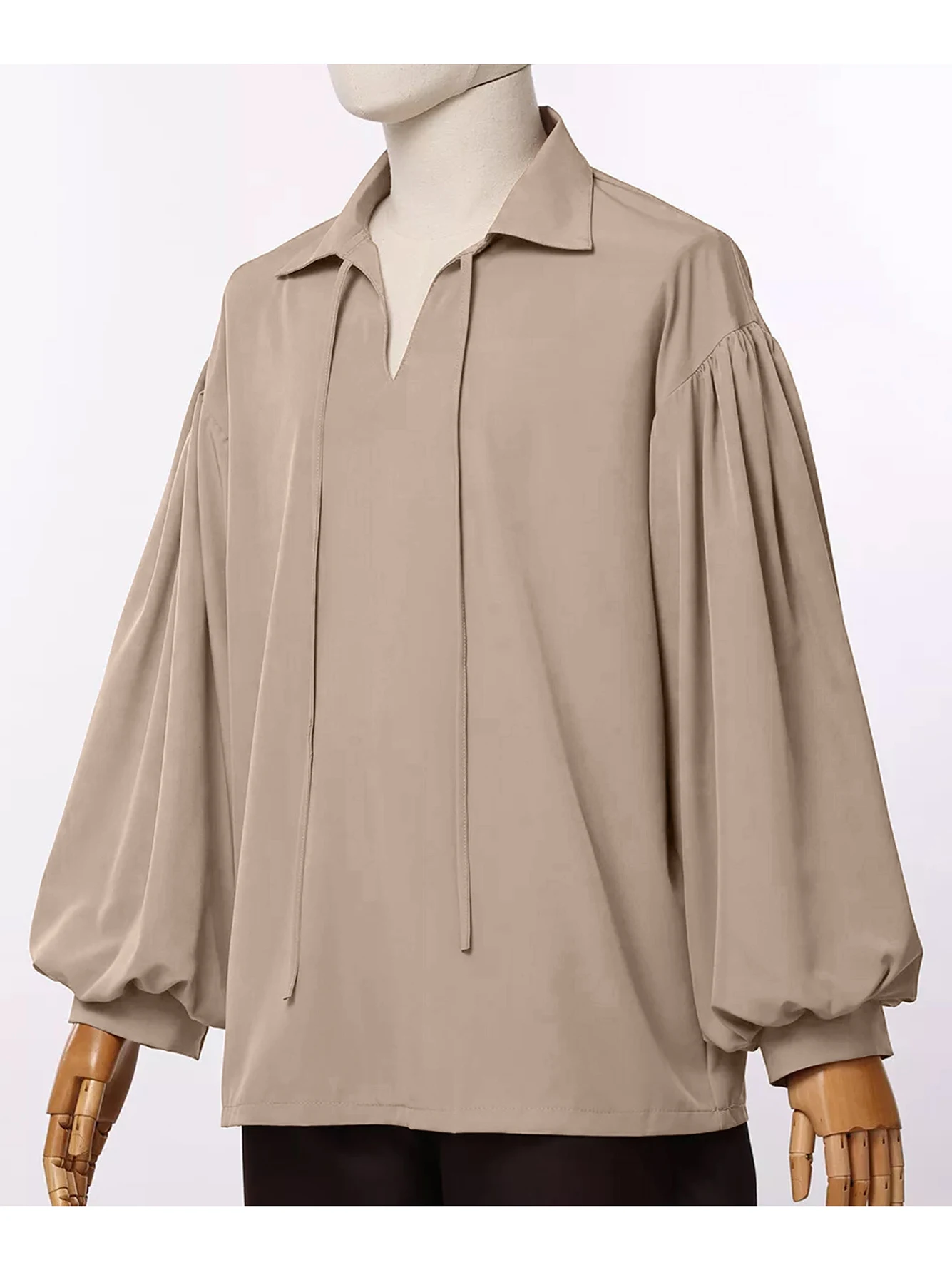 Vintage-Style V-Neck Shirt for Men, Suitable for Pirates, Halloween, Or Vampire Costumes