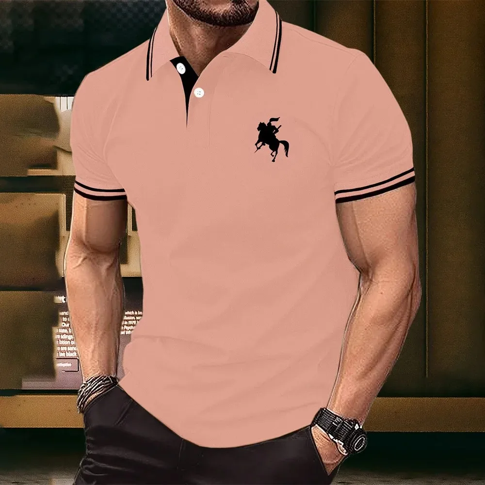 2026 Summer Men's Polo Shirt - 3D Printed Design Breathable Lightweight Stylish and Fashionable Outdoor Men's Clothing