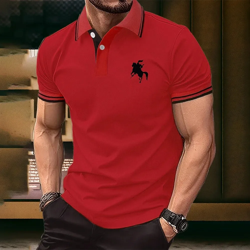 2026 Summer Men's Polo Shirt - 3D Printed Design Breathable Lightweight Stylish and Fashionable Outdoor Men's Clothing