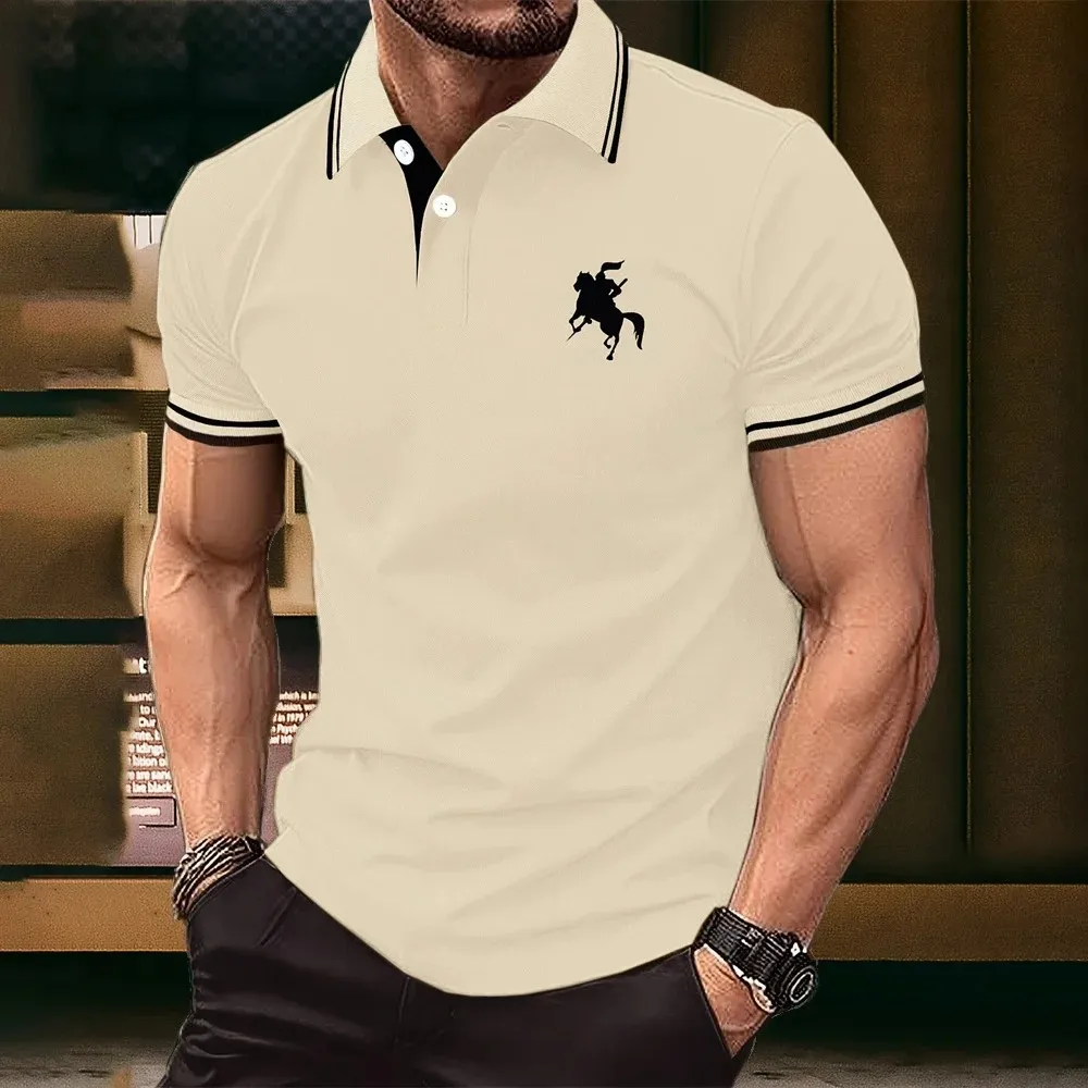 2026 Summer Men's Polo Shirt - 3D Printed Design Breathable Lightweight Stylish and Fashionable Outdoor Men's Clothing