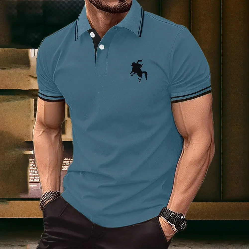 2026 Summer Men's Polo Shirt - 3D Printed Design Breathable Lightweight Stylish and Fashionable Outdoor Men's Clothing