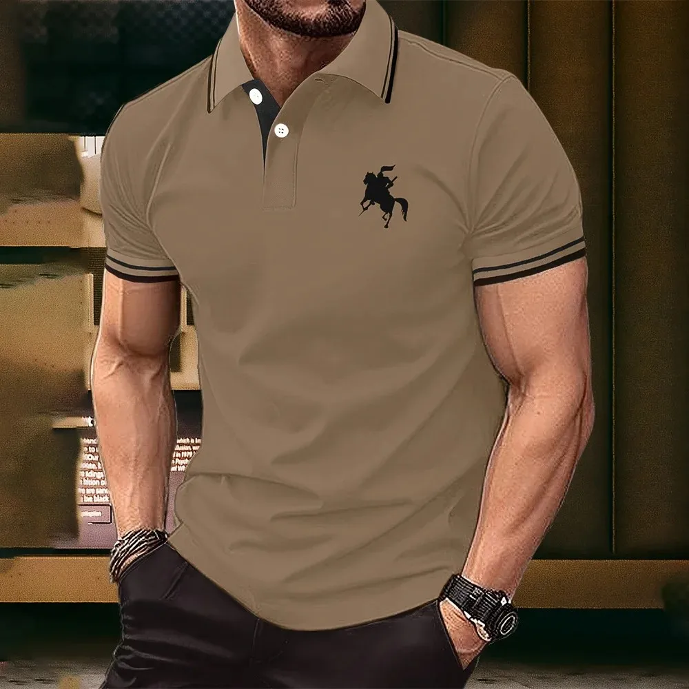 2026 Summer Men's Polo Shirt - 3D Printed Design Breathable Lightweight Stylish and Fashionable Outdoor Men's Clothing
